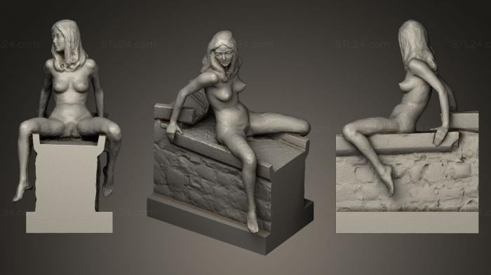 Figurines of girls (Femme au chneau, STKGL_0092) 3D models for cnc